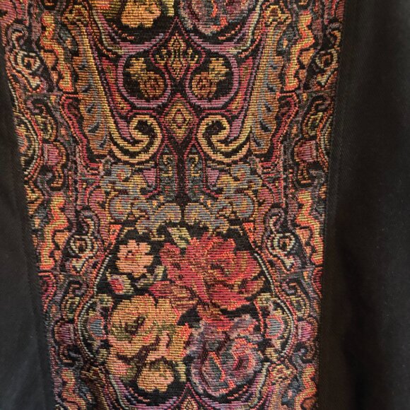 Jessica Howard Women's Jacket Size 10 Fine Corduroy Look Tapestry Inset Button - Picture 6 of 8